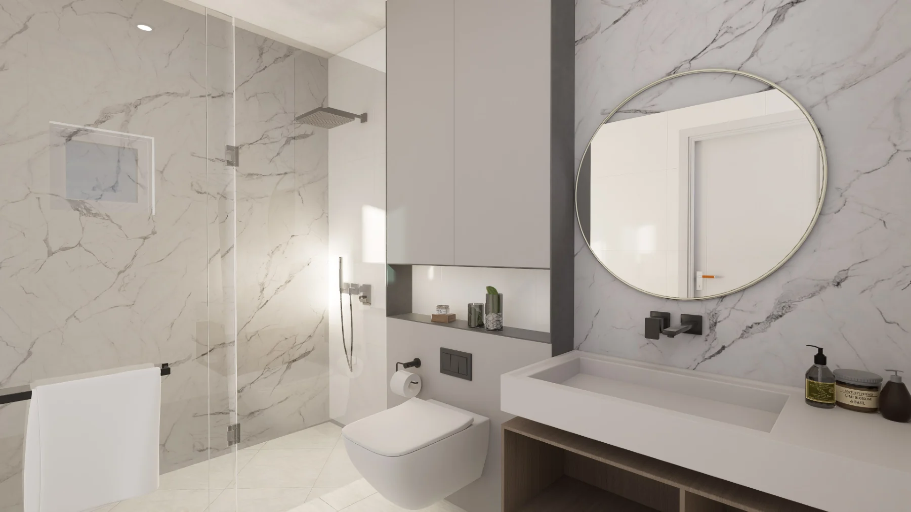 Stone bathroom concept