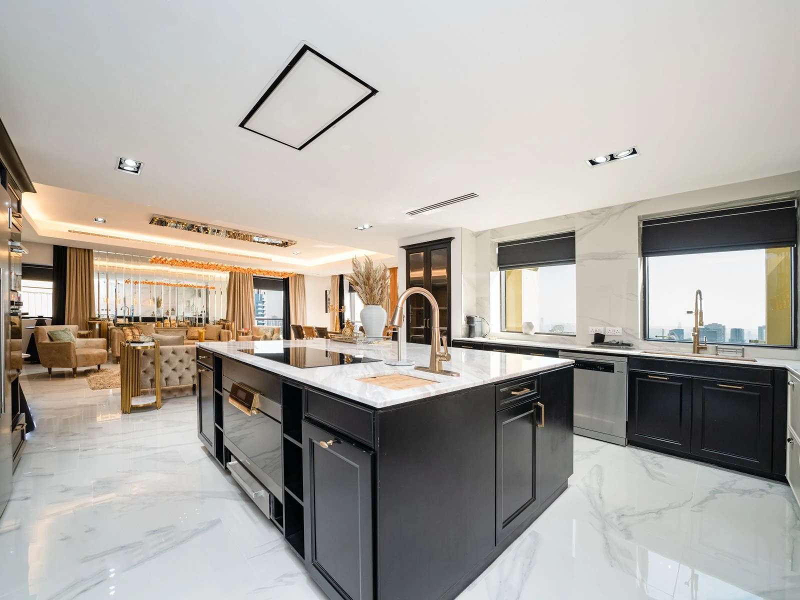 Completed penthouse kitchen